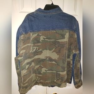 Shein army Fatigue Jean Jacket